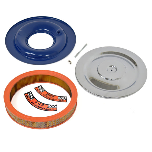 Chrome Air Cleaner | OE HiPo | 14" Filter | 289 / 302 V8 | 1965-73 Ford Mustang