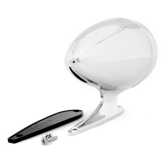 Chrome Bullet Side Mirror | Long Base | Convex | RH | 1965-68 Ford Mustang