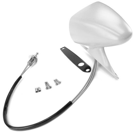 Racing Side Mirror | Remote | Primer | LH | Early 1969 Ford Mustang