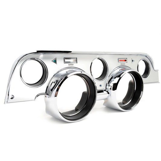 Instrument Cluster Bezel | Deluxe Brushed Aluminum | 1967 Ford Mustang