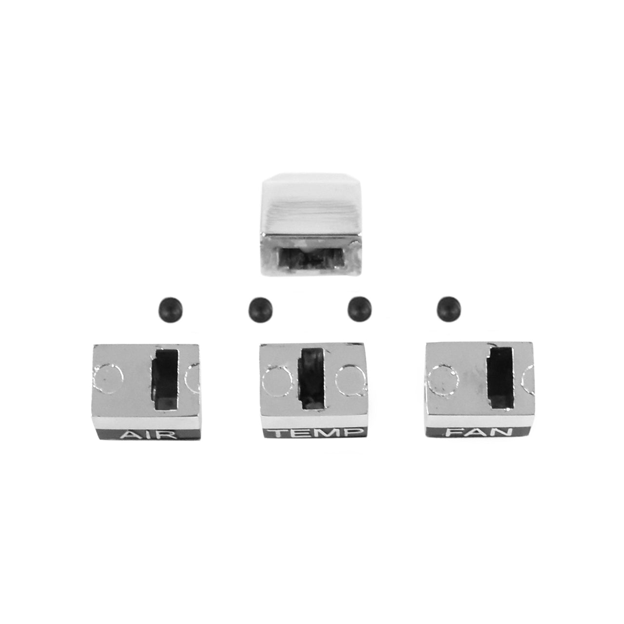 Heater Controls Dash Knob Set | With AC | 1967 Mercury Cougar