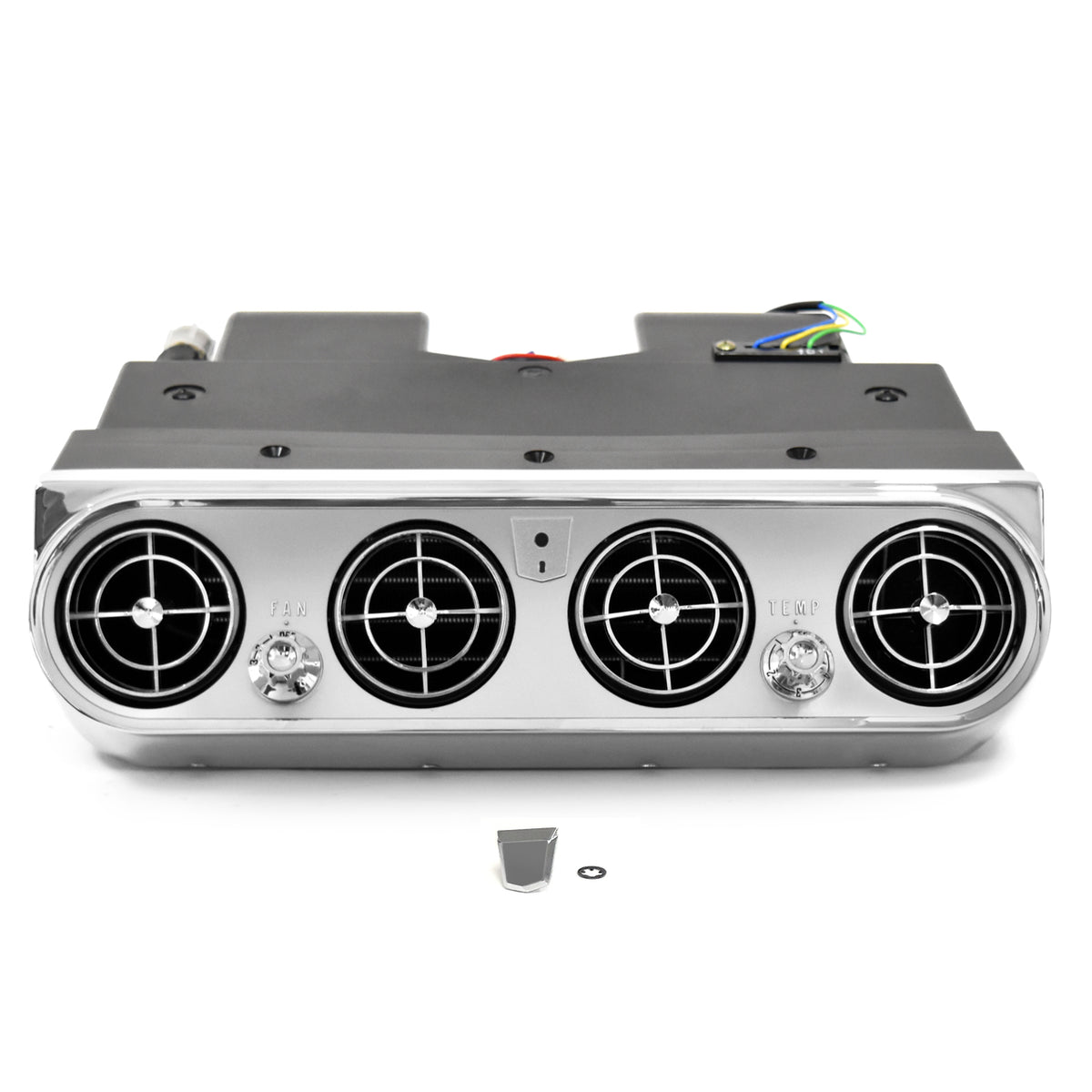 Underdash Hang-On Air Conditioner Evaporator Unit |Argent Bezel & Vents | 1965 Ford Mustang