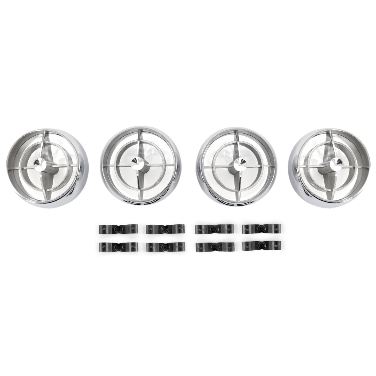 Underdash Hang-On Air Conditioner Fan Registers | Set of 4 | 1965 Ford Mustang