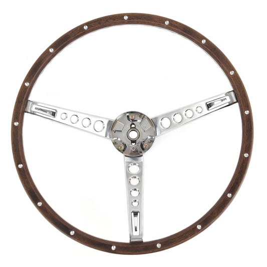 Steering Wheel | 3 Spoke | Deluxe Woodgrain | 1967 Ford Mustang