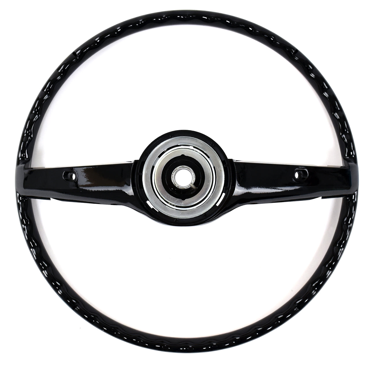 Steering Wheel | 2 Spoke | Black | Deluxe Woodgrain | 1968 Ford Mustang