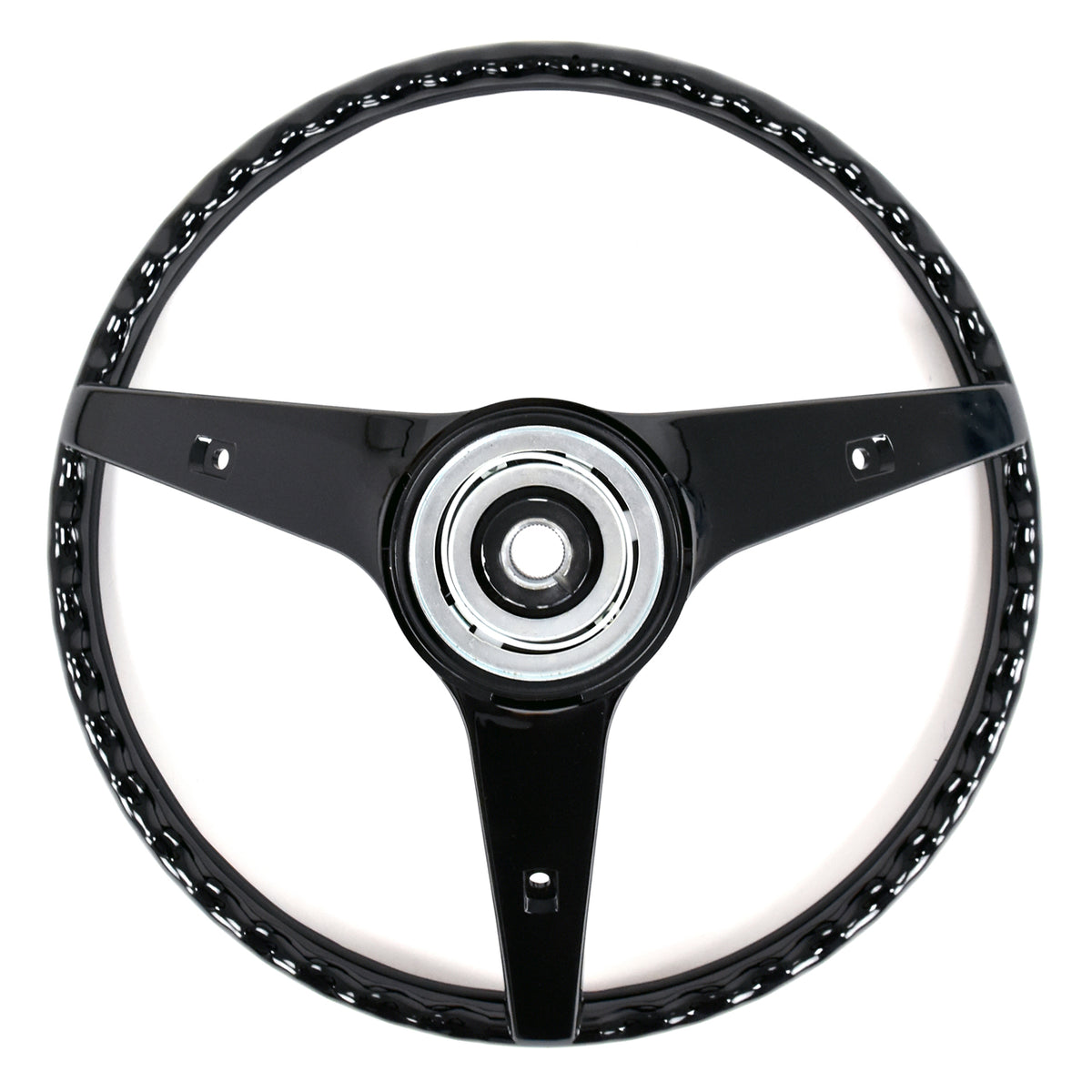 Rim-Blow Steering Wheel | 3 Spoke | Deluxe Woodgrain | 1969 Mercury Cougar