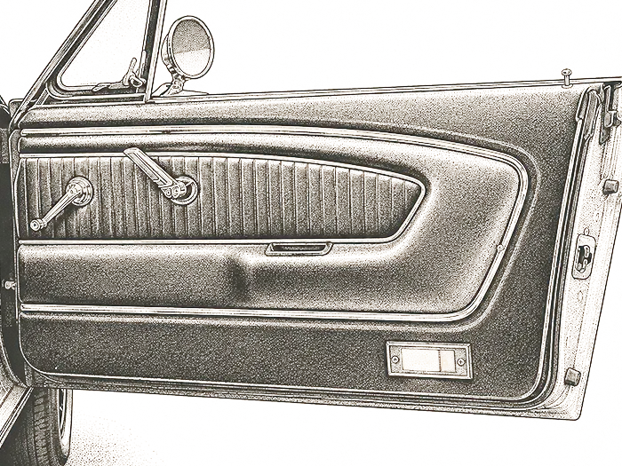 1964-73 Ford Mustang Door Panels, Armrests & Trim
