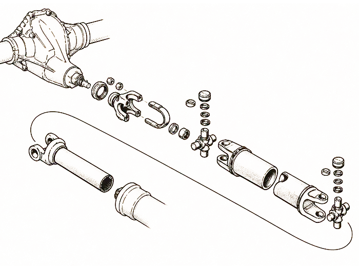 1964-73 Ford Mustang Driveshaft Components