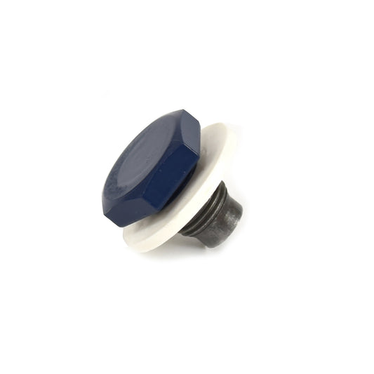 Oil Pan Drain Plug + Gasket | OE Blue | 1/2-20 | 1965-73 Ford Mustang