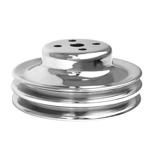Chrome Water Pump Pulley | 2-Groove | 428CJ V8 | 1970 Ford Mustang