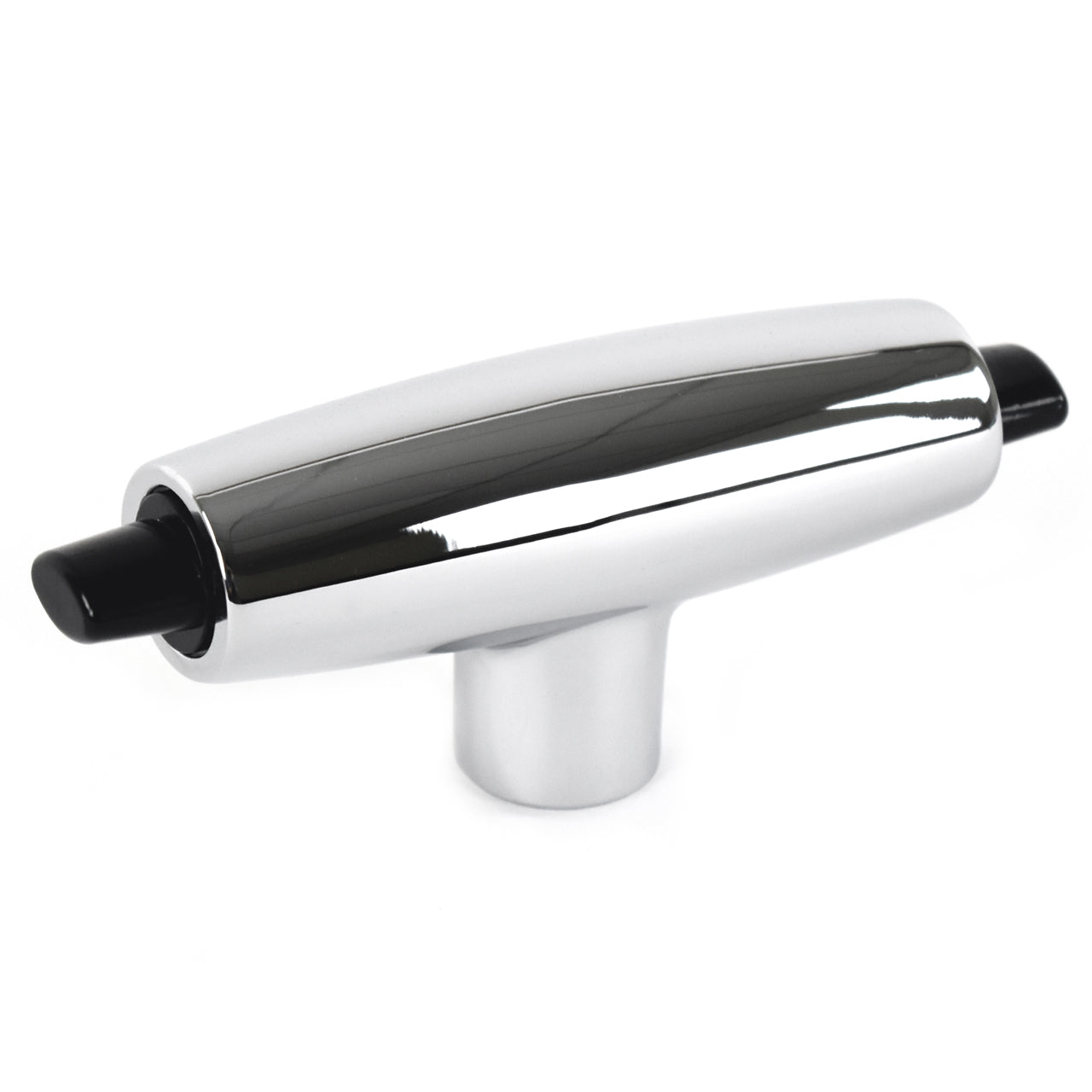 Chrome Automatic Shifter T-Handle with Buttons | C4 / C6 | 1964-73 Ford Mustang
