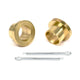 Clutch Rod Bushings with Cotter Pins | Pair | Brass | 3/8" ID | 1965-73 Ford Mustang