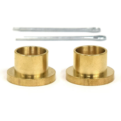 Clutch Rod Bushings with Cotter Pins | Pair | Brass | 3/8" ID | 1965-73 Ford Mustang