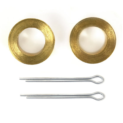 Clutch Rod Bushings with Cotter Pins | Pair | Brass | 3/8" ID | 1965-73 Ford Mustang