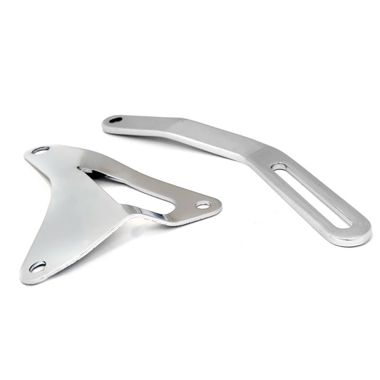 Chrome Alternator Brackets Set | Non-Smog | 289 / 302 / 351W | 1965-69 Ford Mustang