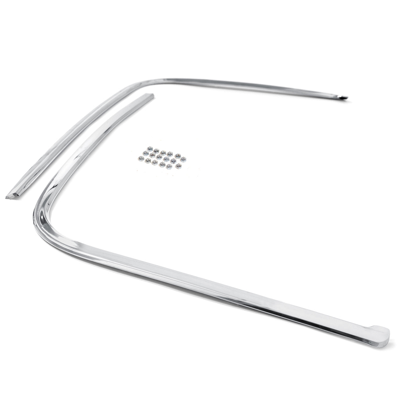 Convertible Top Boot Hockey Stick Trim Moldings | Pair | 1968 Ford Mustang