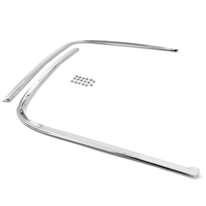 Convertible Top Boot Hockey Stick Trim Moldings | Pair | 1968 Ford Mustang