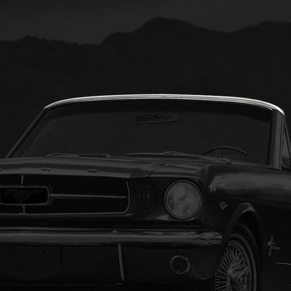 Top Windshield Trim Molding | Polished Stainless | Convertible | 1965-68 Ford Mustang