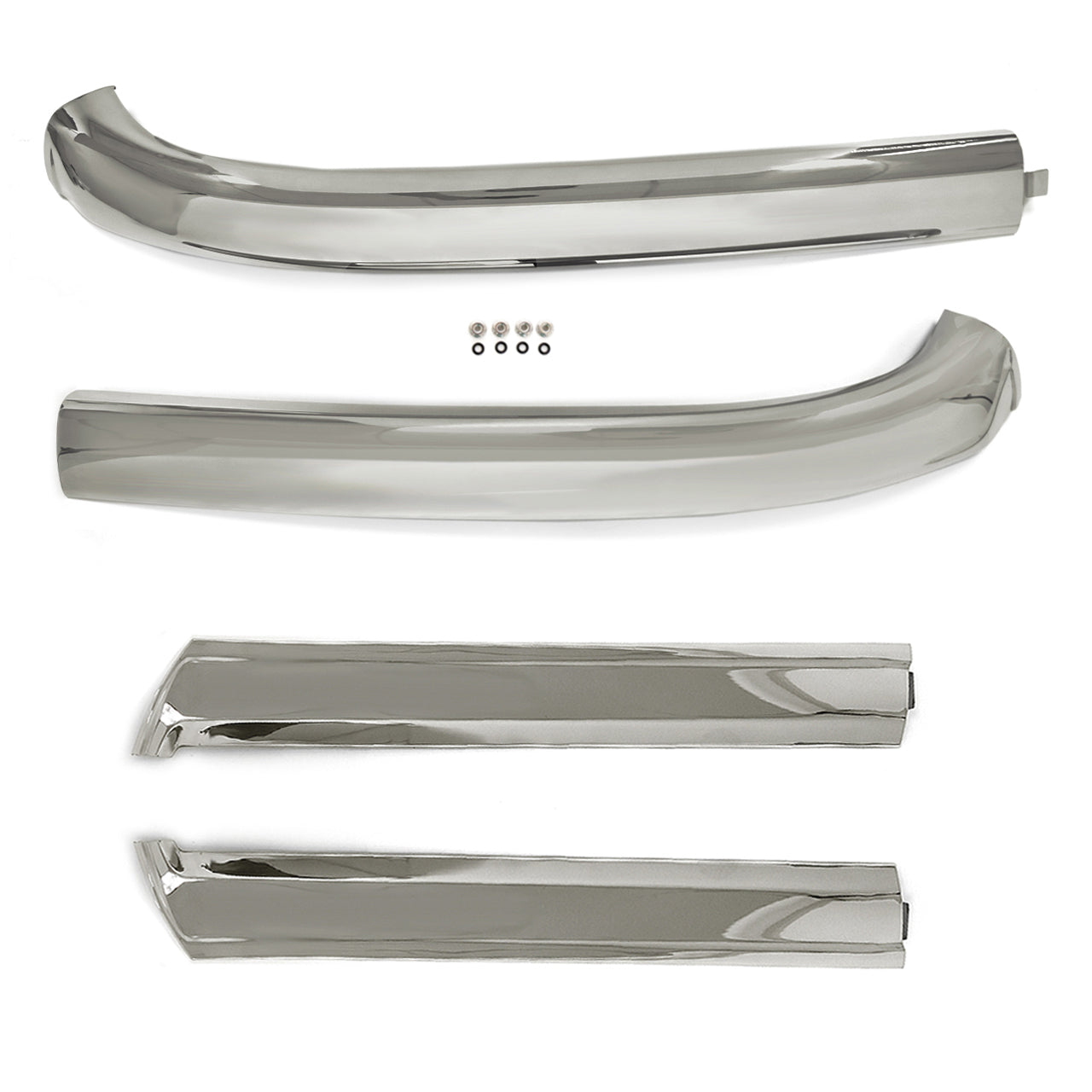 Top Windshield & Side Pillar Trim Molding Set | Polished Stainless | Convertible | 1965-68 Ford Mustang
