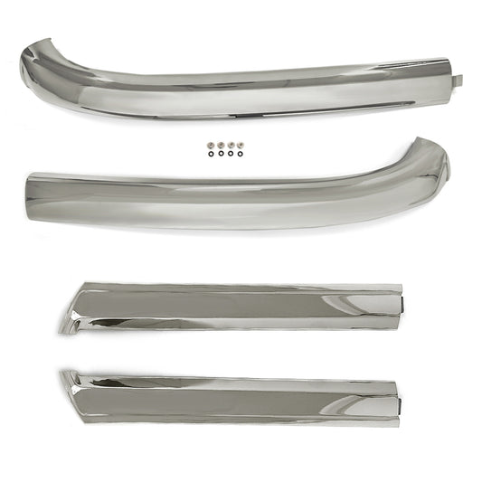 Top Windshield & Side Pillar Trim Molding Set | Polished Stainless | Convertible | 1965-68 Ford Mustang