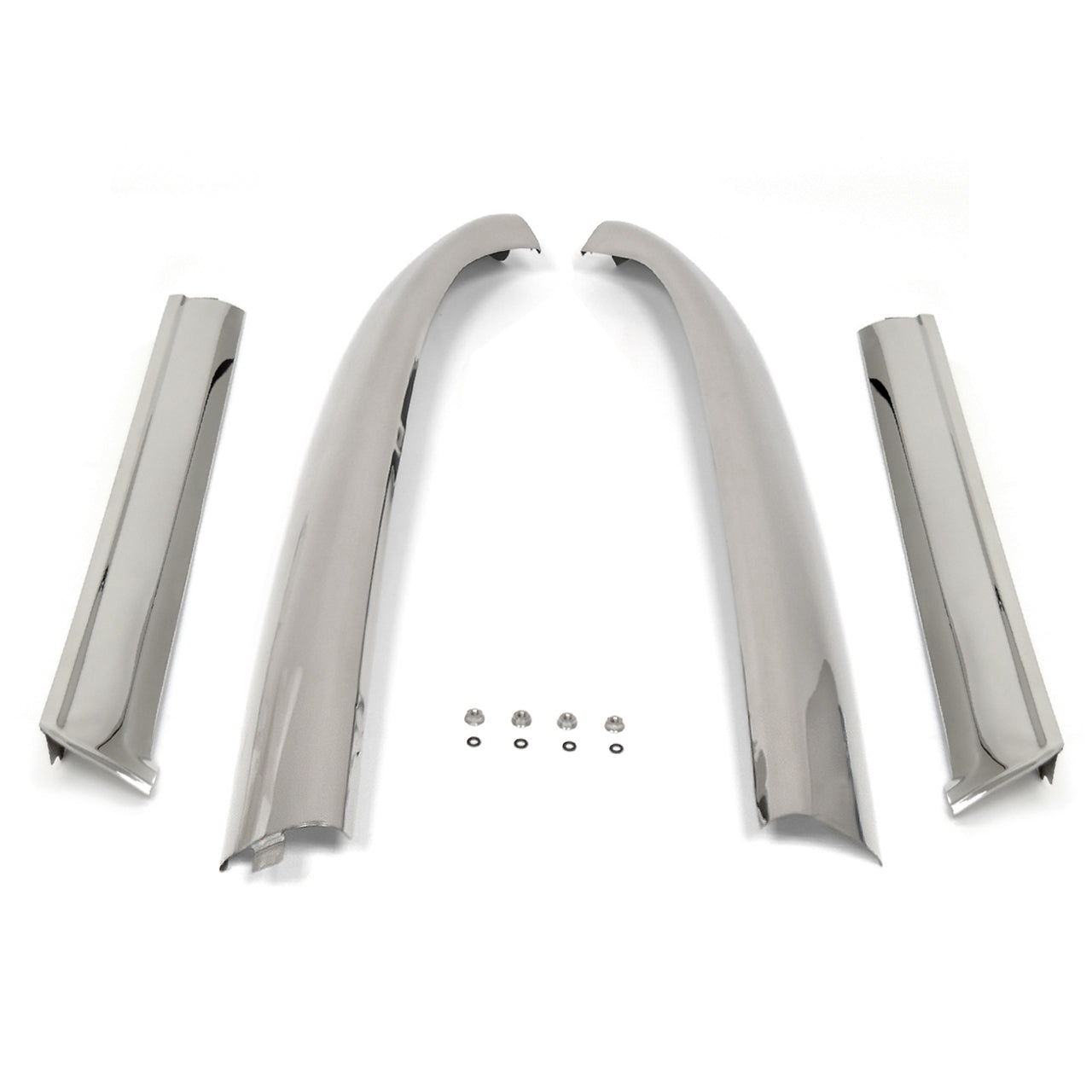 Top Windshield & Side Pillar Trim Molding Set | Polished Stainless | Convertible | 1965-68 Ford Mustang