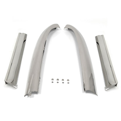 Top Windshield & Side Pillar Trim Molding Set | Polished Stainless | Convertible | 1965-68 Ford Mustang