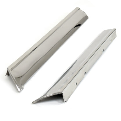 Windshield Side Pillar Moldings | Polished Stainless | Convertible | 1965-68 Ford Mustang