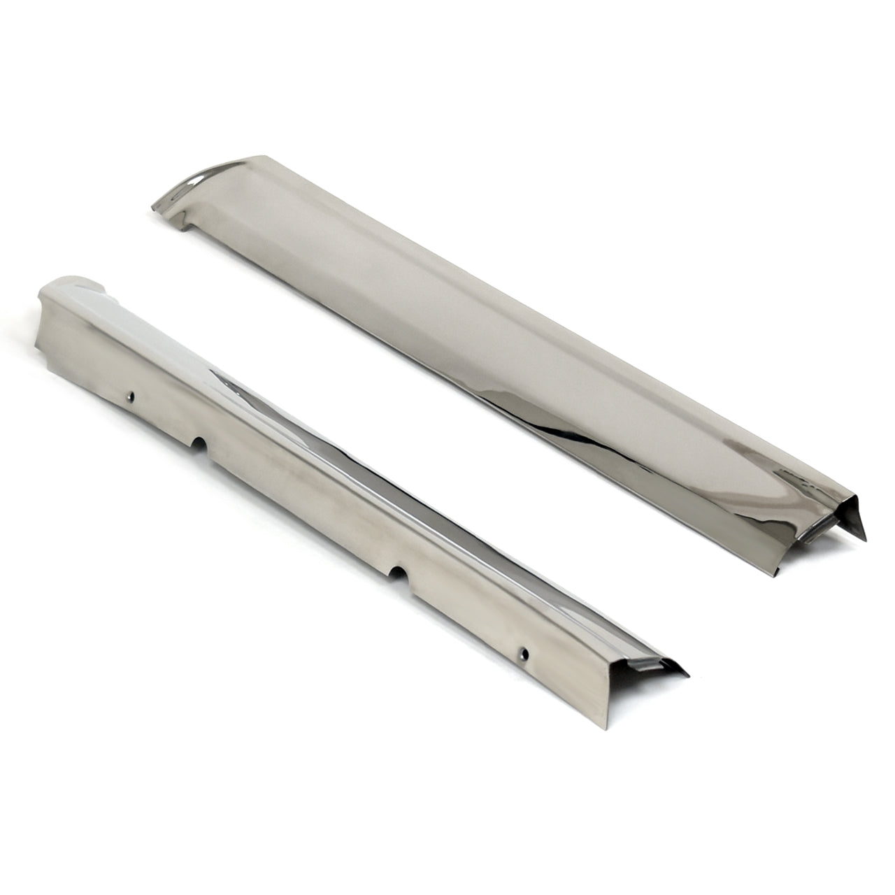 Windshield Side Pillar Moldings | Polished Stainless | Convertible | 1965-68 Ford Mustang