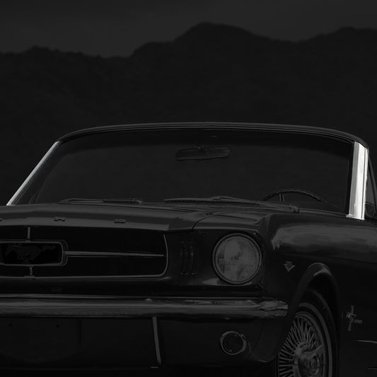 Windshield Side Pillar Moldings | Polished Stainless | Convertible | 1965-68 Ford Mustang