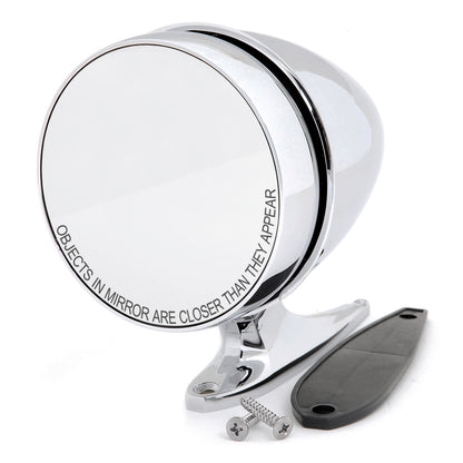 Chrome Bullet Side Mirror | Long Base | Convex | RH | 1965-68 Ford Mustang