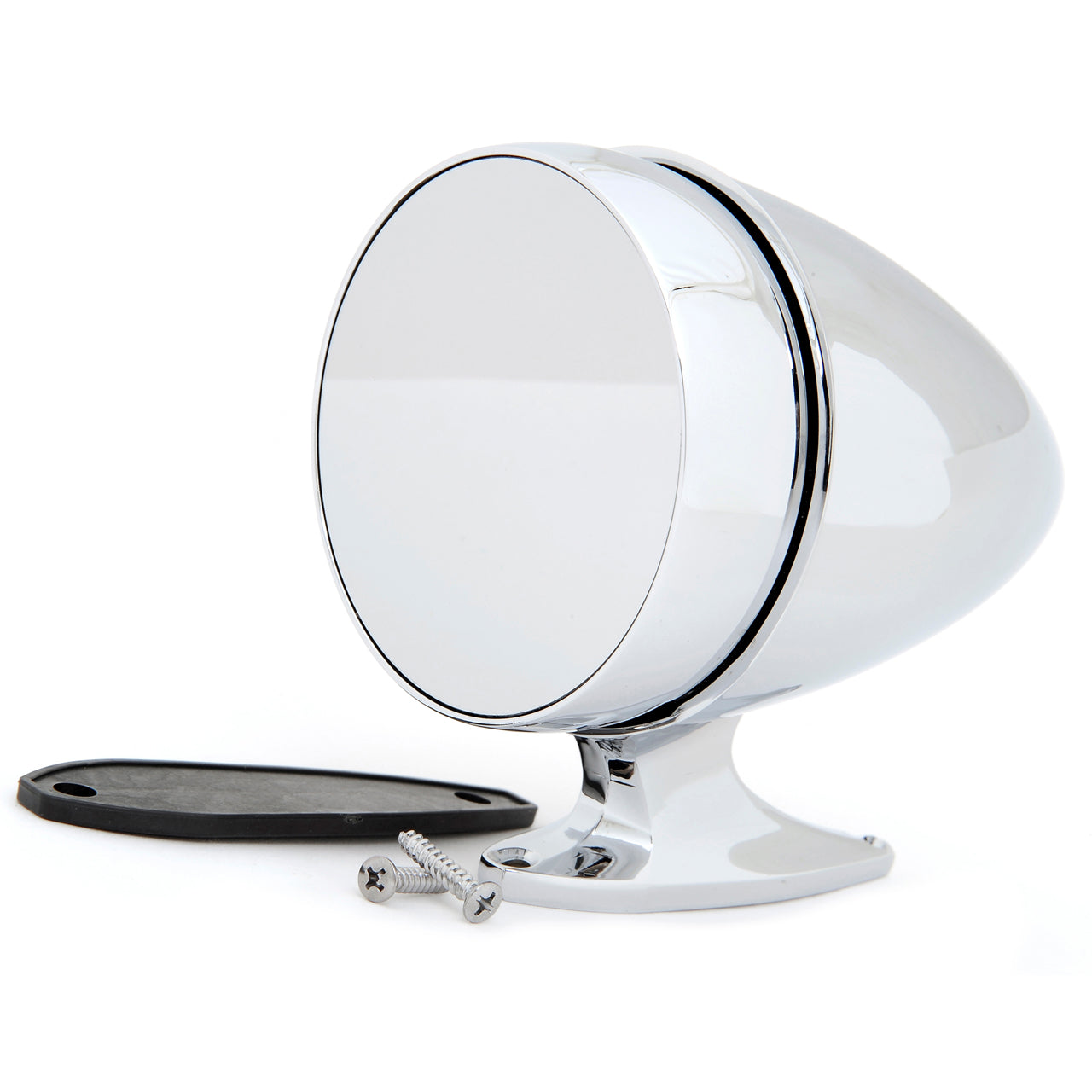 Chrome Bullet Side Mirror | Short Base | LH | 1965-68 Ford Mustang