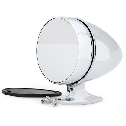 Chrome Bullet Side Mirror | Short Base | LH | 1965-68 Ford Mustang