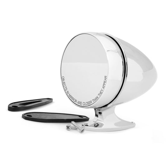 Chrome Bullet Side Mirror | Short Base | Convex | RH | 1965-68 Ford Mustang