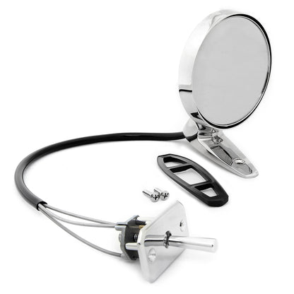 Remote Chrome Side Mirror | LH | 1965-66 Ford Mustang