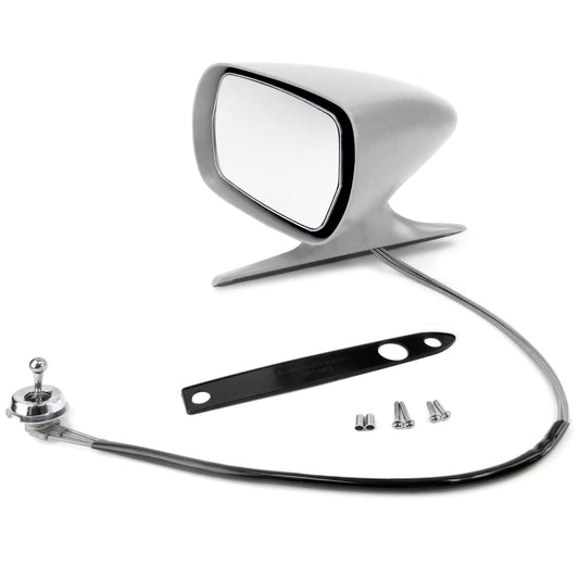 Racing Side Mirror | Remote | Primer | LH | 1971-73 Ford Mustang