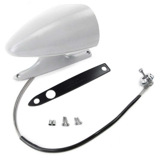 Racing Side Mirror | Remote | Primer | LH | 1971-73 Ford Mustang