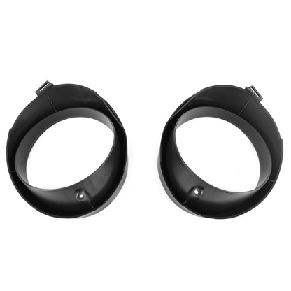 Headlight Door Bezels | Black | Pair | Grille Mounted | 1969 Ford Mustang