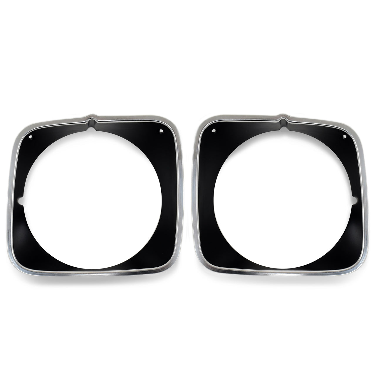 Headlight Doors | Black & Polished Aluminum | Pair | 1973 Ford Mustang Mach 1