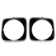 Headlight Doors | Black & Polished Aluminum | Pair | 1973 Ford Mustang Mach 1