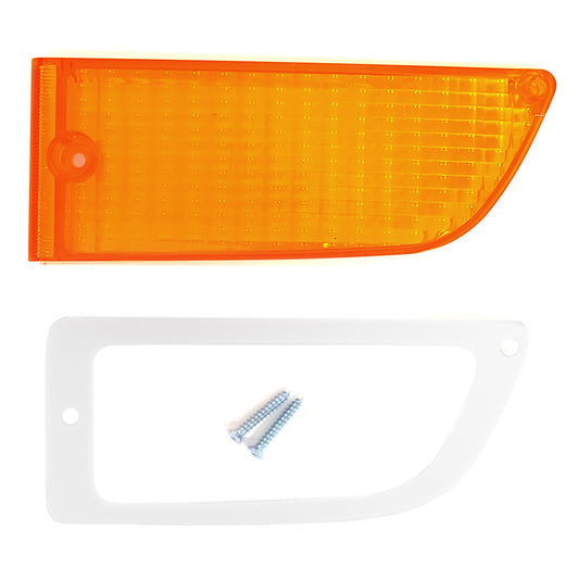 Parking Light / Turn Signal Lens + Gasket & Screws | LH or RH | 1971-72 Ford Mustang