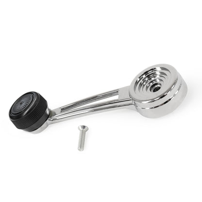 Chrome Door Window Handle | Black Knob | LH or RH | 1973 Ford Mustang