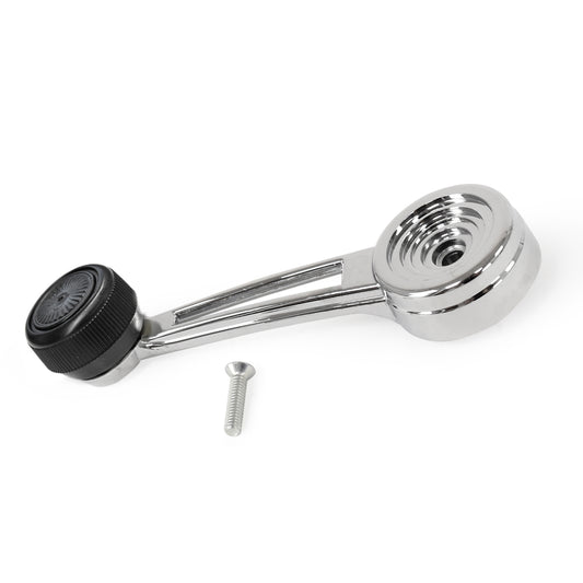 Chrome Door Window Handle | Black Knob | LH or RH | 1973 Ford Mustang