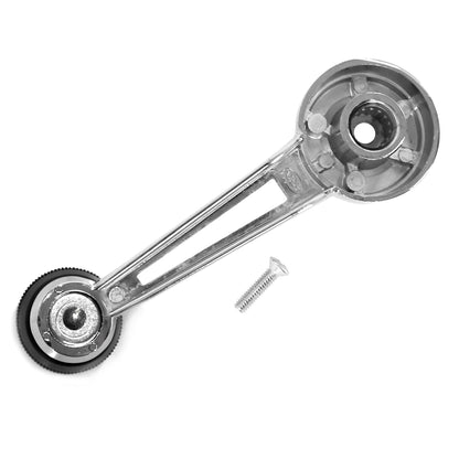Chrome Door Window Handle | Black Knob | LH or RH | 1973 Ford Mustang