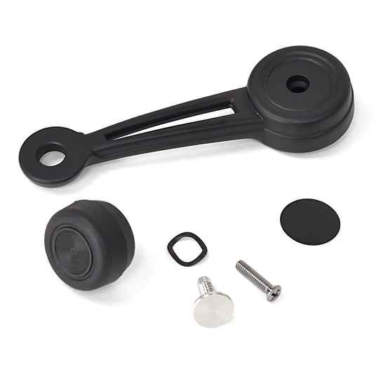 Black Door Window Handle | Black Knob | LH or RH | 1968-69 Ford Mustang