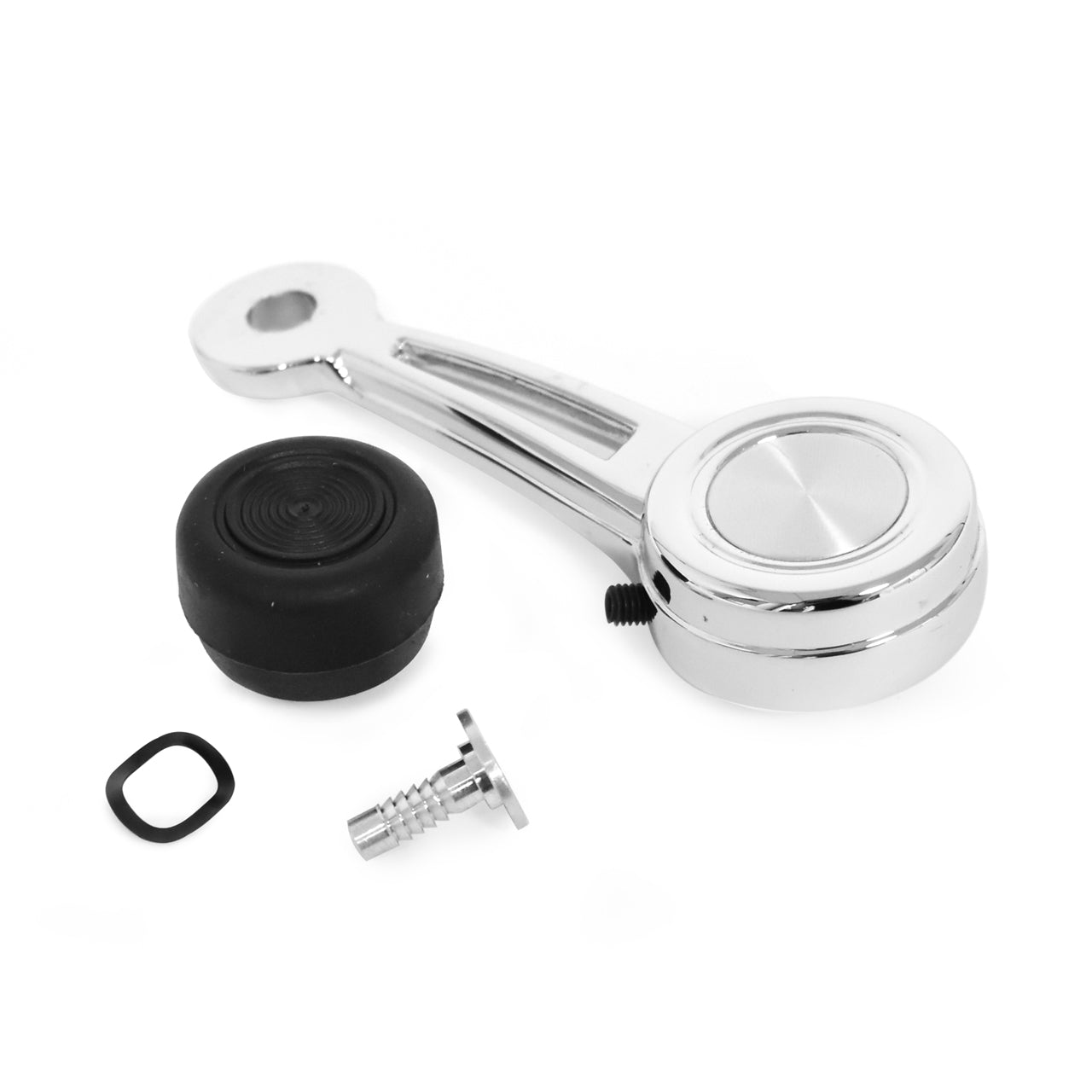 Chrome Quarter Window Handle | Black Knob | LH or RH | 1968-70 Ford Mustang
