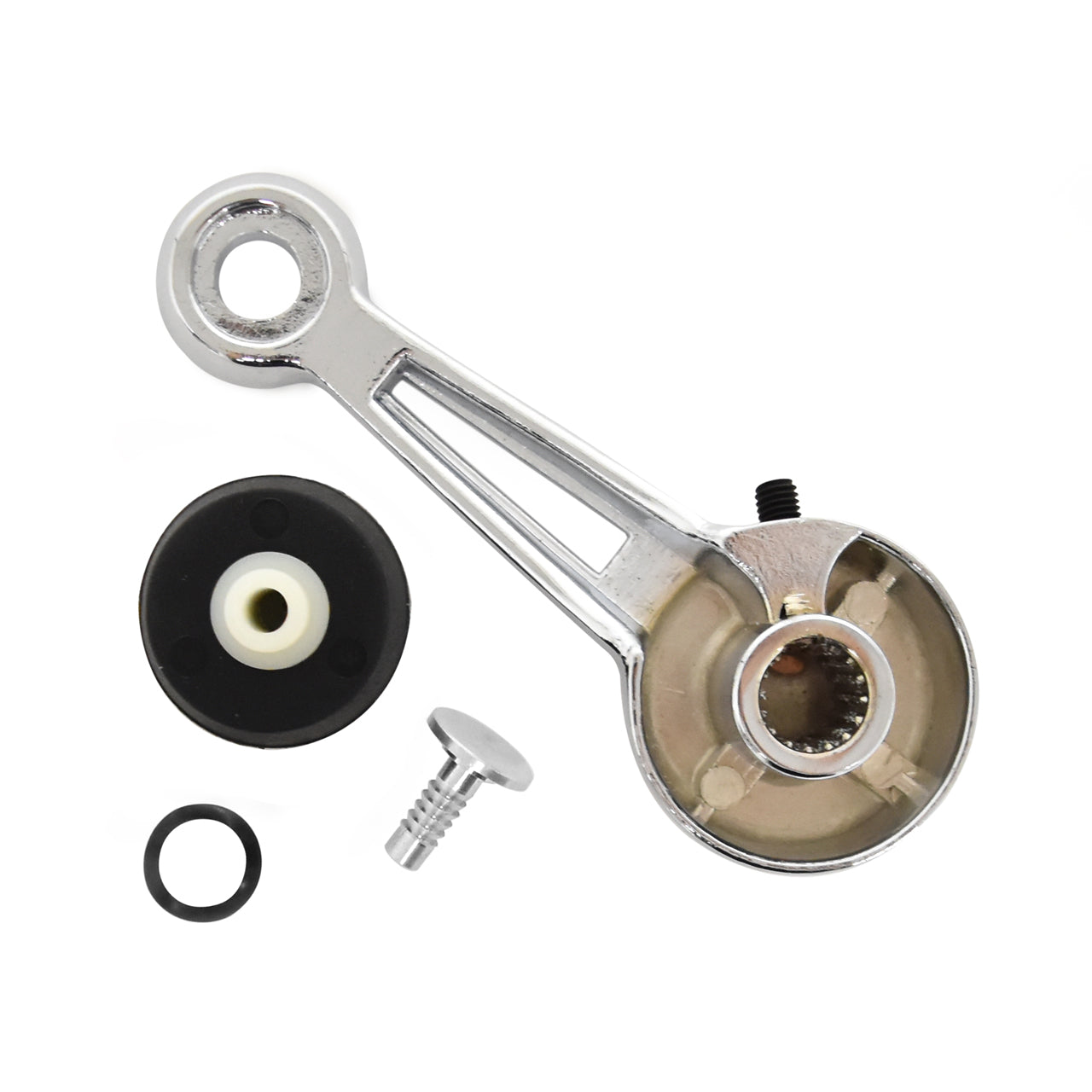 Chrome Quarter Window Handle | Black Knob | LH or RH | 1968-70 Ford Mustang