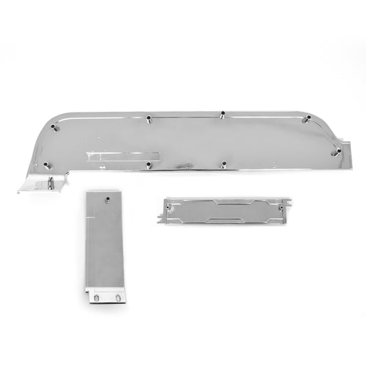 Dash Trim Set | Standard Black | Upper / Center / Lower | Non-AC | 1967-68 Ford Mustang