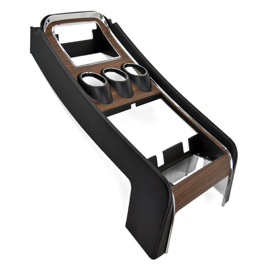 Center Dash Trim with Gauge Openings | Deluxe Woodgrain | 1971-73 Ford Mustang