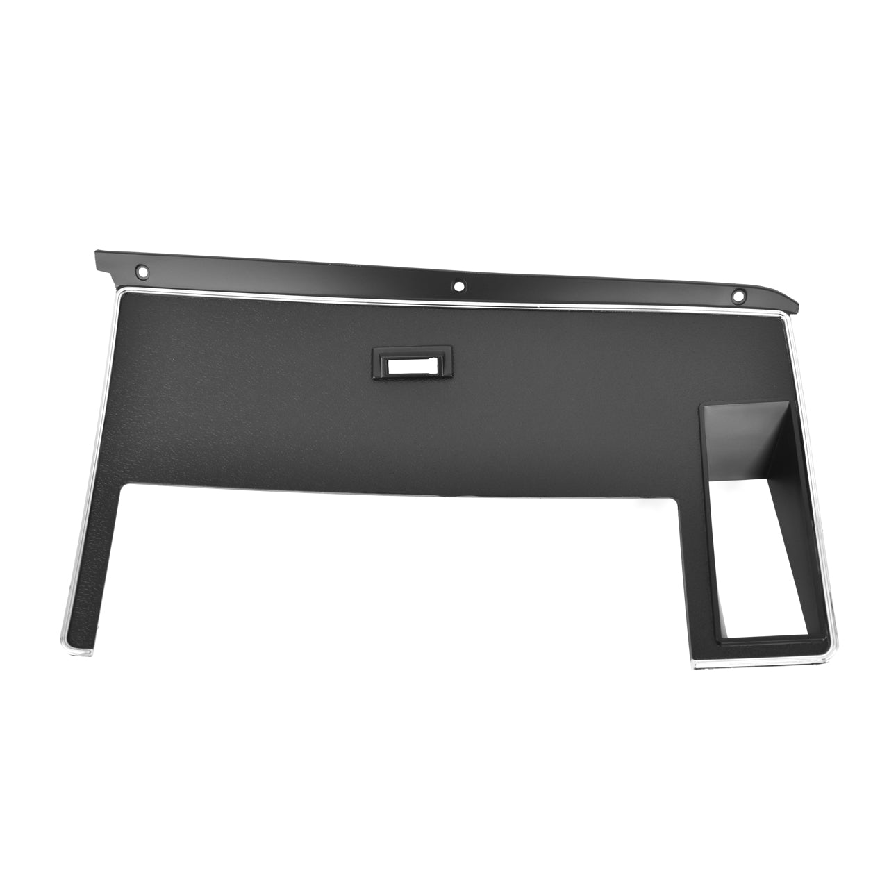 Passenger Dash Trim with Seat Belt Warning Light Opening | Black | 1971-73 Ford Mustang