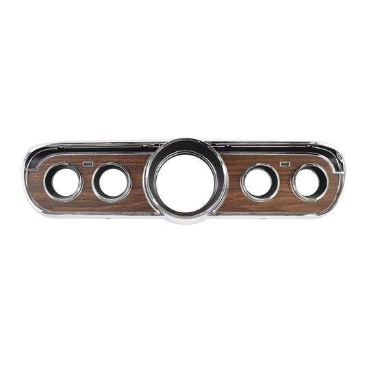 Instrument Cluster Bezel | Woodgrain | Round Gauges | GT Style | 1965-66 Ford Mustang